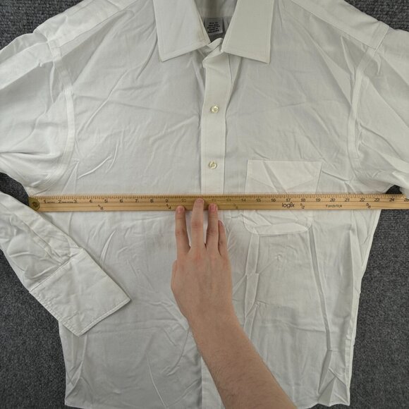 Brooks Brothers Non Iron Button Up Shirt Long Sleeve Men White 15.5 32 Woven ** - Picture 5 of 16